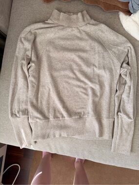 Maeve Light Beige Turtleneck Sweater